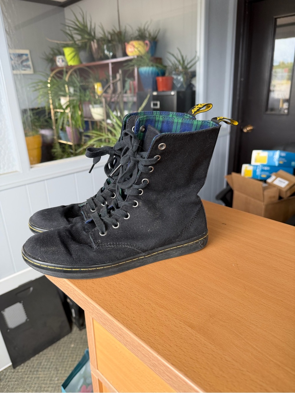 Dr Martens Canvas Lace-Up Boots - Picture 2 of 7